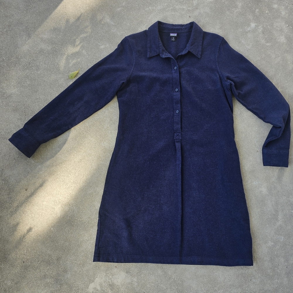 Patagonia Dark Blue Brushed Cotton Dress